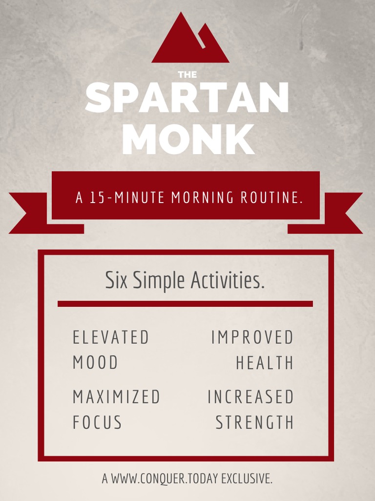 The Spartan Monk Morning Routine PDF | PDF | Wellness | Lifestyle