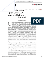 La Jornada - La Reactivación Pos-Covid-19 Será Ecológica o No Será