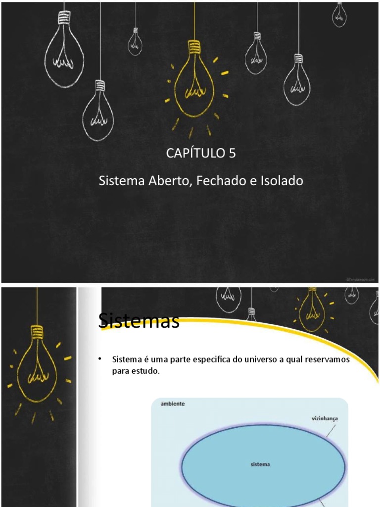 Sistemas abertos, fechados e isolados PDF