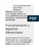 La Terapias de Psicoterapia para Niños Engloban Todas Aquellas