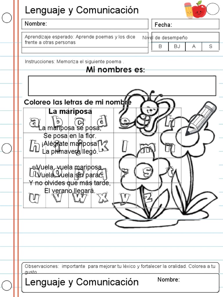 Actividades de Lenguaje para Preescolar | PDF | Artes del Lenguaje y ...