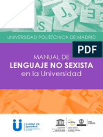 Guia Lenguaje No Sexista. Unidad de Igualdad UPM