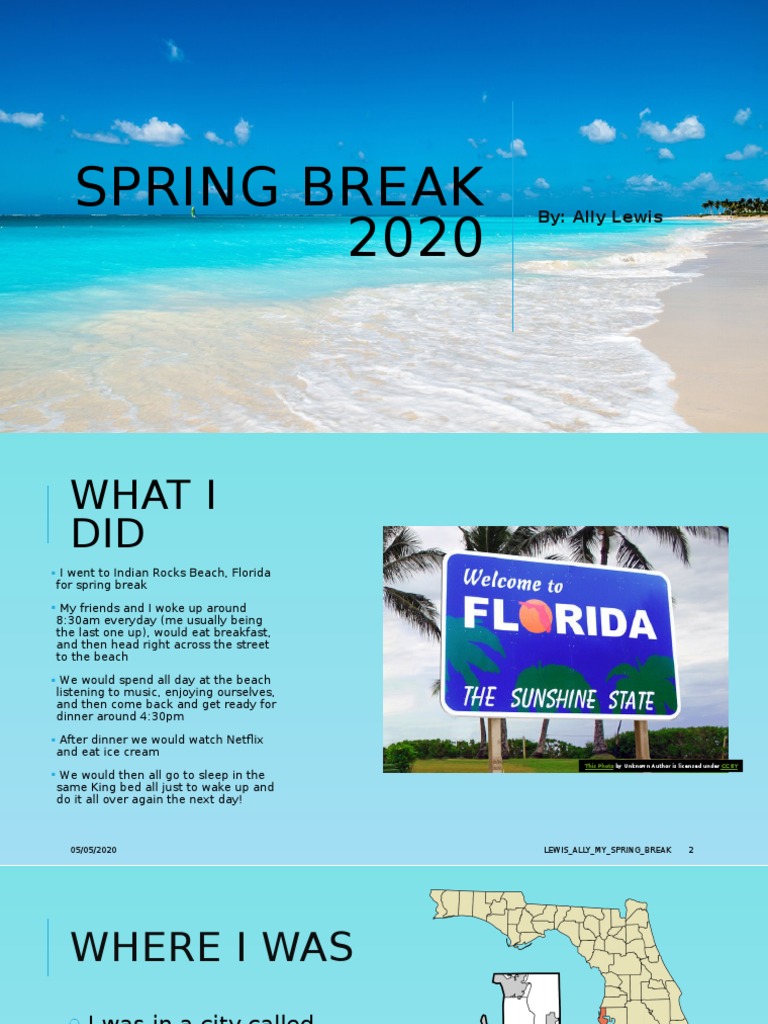 Spring Break 2020: Indian Rocks Beach | PDF | Wellness