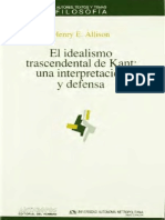 (Autores, Textos y Temas. Filosofía) Henry E. Allison - El Idealismo Trascendental de Kant - Una Interpretación y Defensa-Anthropos - Univ PDF