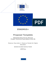 Erasmus+ Proposal Template: Administrative Forms (Part A) Project Technical Description (Part B)