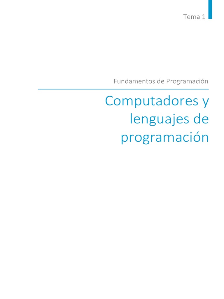 Tema1 PDF | PDF | Programa de computadora | Programación