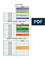 2019-2020 Semester 1 Draft Class Timetable