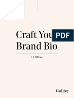 Craft Your Brand Bio: Formula
