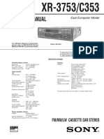 Service Manual: FM/MW/LW Cassette Car Stereo