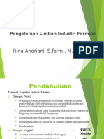 Pengelolaan Limbah Industri Farmasi