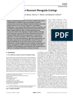 Recent Advances in Resonant Waveguide Gratings