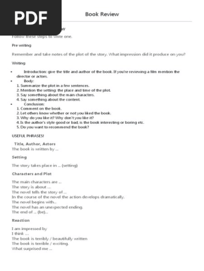 WRITING A Book review ESL.docx