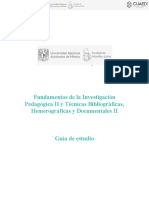 Fundamentos de La Investigación Pedagógica II y Técnicas Bibliográficas, Hemerográficas y Documentales II