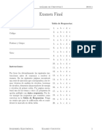 Análisis de Circuitos I - Examen Conjunto - 2019-1 PDF