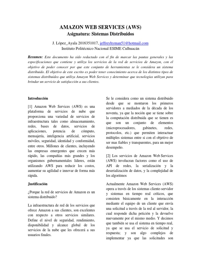 Amazon Web Services | PDF | Servicios web de Amazon | Computación en la ...