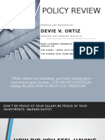 Policy Review: Devie V. Ortiz