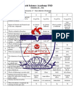 Merit Science Academy Chemistry 1st Year Exam Questions