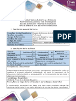 Guía de Actividades y Rubrica de Evaluación - Tarea 3-Elaborar Plan de Acción Institucional.