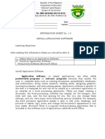 TLE ICT 10 - Install An Application Software - Activity Sheet