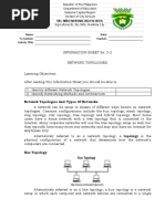 TLE ICT 10 - Network Topologies - Activity Sheet