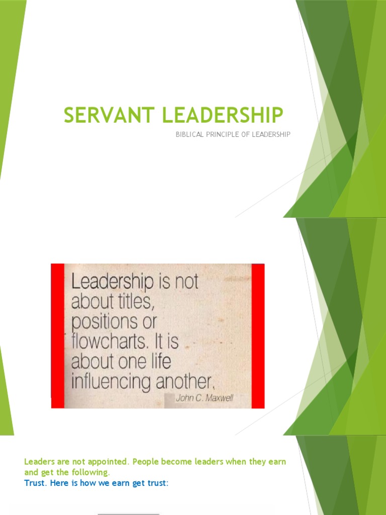 Understanding Servant Leadership Principles | PDF | Servant Leadership ...