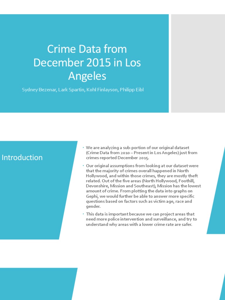 COSC247: Network Analysis of Crime Dataset | PDF | Burglary | Theft