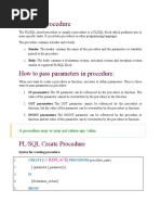 Difference Between Procedure and Function