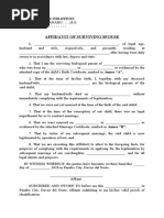 Affidavit of Surviving Spouse