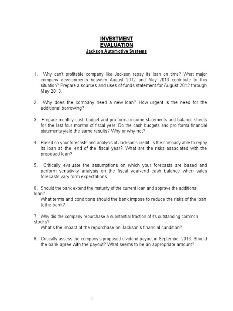 Jackson Automotive Systems PDF