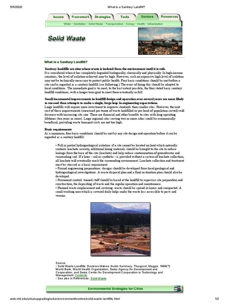 Understanding Sanitary Landfills | PDF | Landfill | Sanitation
