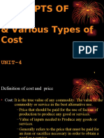 Concepts of Cost & Various Types of Cost: UNIT-4