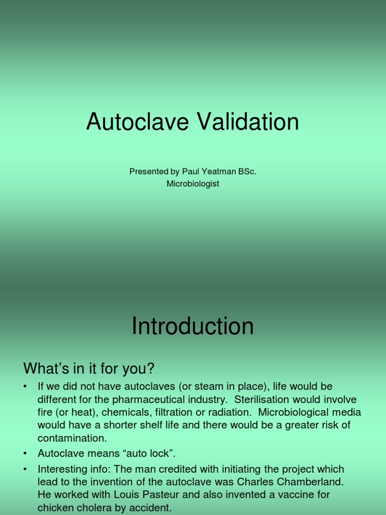 Autoclave Validation in Pharma | PDF | Sterilization (Microbiology ...