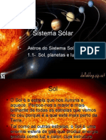 Sistema Solar - Sol, Planetas e Luas