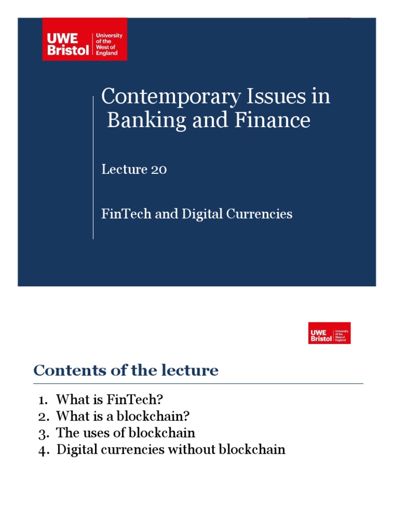 FinTech and Blockchain Overview | PDF | Bitcoin | Banks