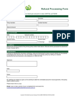 WOW Refund Processing Form 1