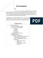 Sport Management Syllabus PDF