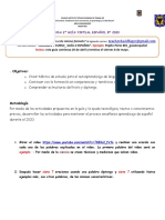 Segunda 2° Guía Virtual Español 8º 2020