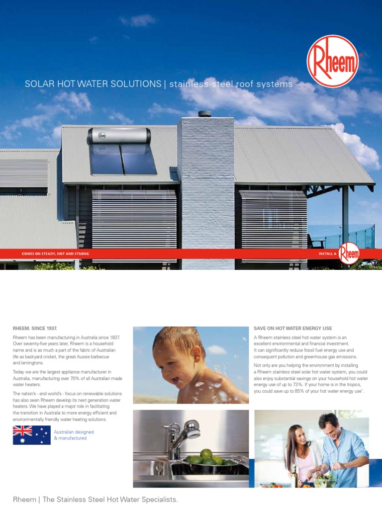 Solar-Hot Water-Solutions-Brochure - 0 | PDF | Water Heating | Solar Energy