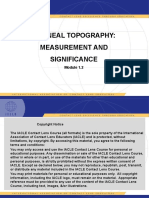 Corneal Topography Measurement & Significance Module 1.2 - FINAL