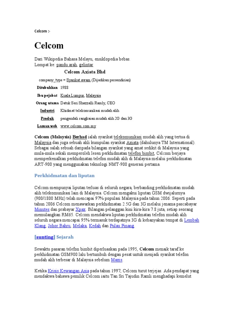 Celcom | PDF