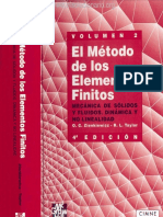 El Método de Los Elementos Finitos Mecánica de Solidos & Fluidos & Dinámica - Zienkiewicz & Taylor (4ta Edición - Vol. 2) PDF