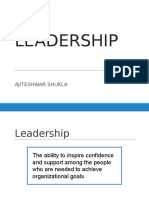 Leadership: Ajiteshwar Shukla
