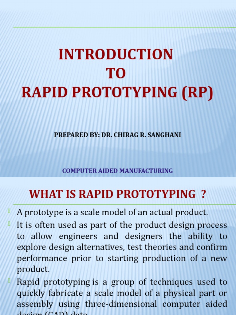 Rapid Prototyping for Engineers | PDF | 3 D Printing | Procedural Knowledge