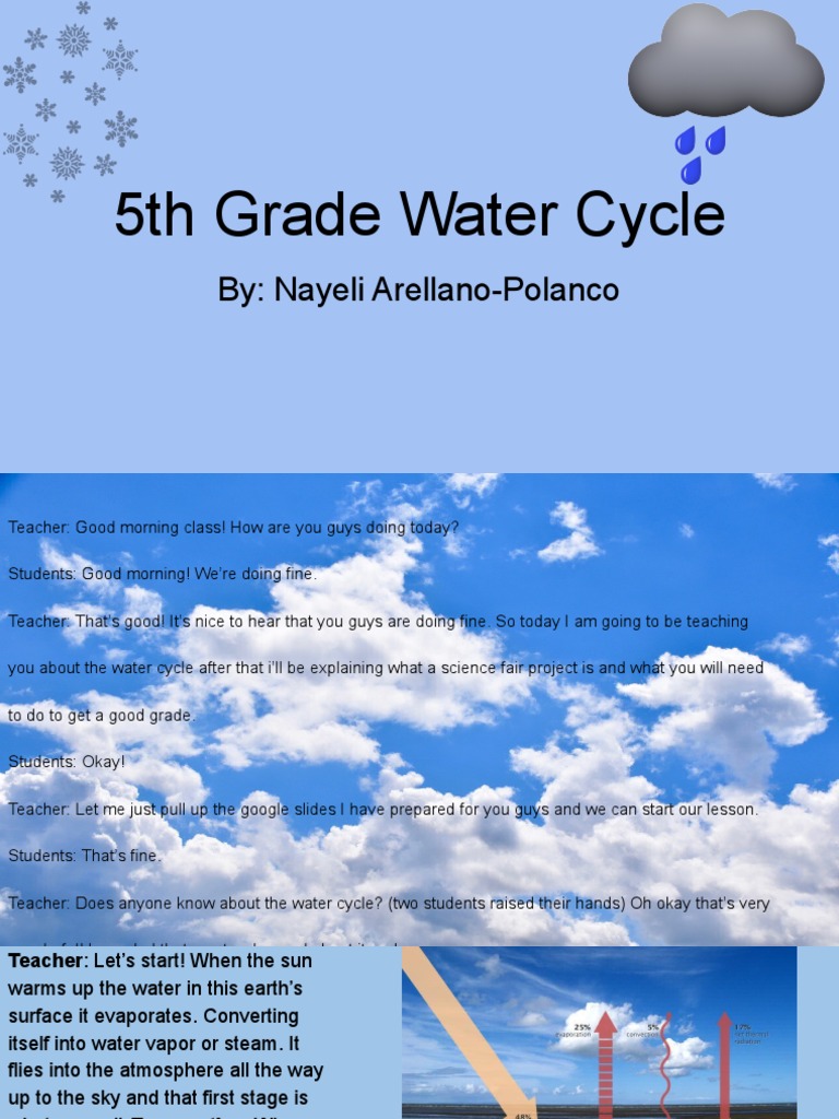 5th grade water cycle by nayeli arellano polanco pdf water cycle