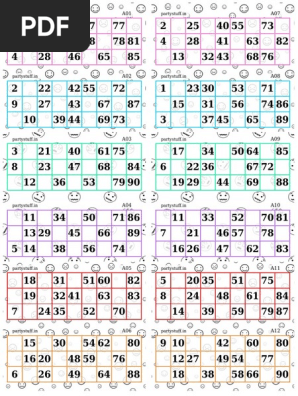 tambola tickets emoji pdf