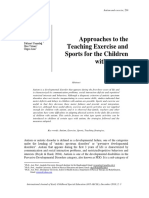 Approaches To The Teaching Exercise and Sports For The Children With Autism