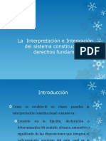 La Interpretación e Integración Del Sistema Constitucional