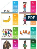 Personal Pronouns Peg Matching Cards - Ver - 2