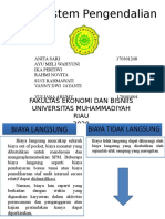 Biaya Sistem Pengendalian