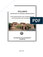 M.COM. SYLLABUS FOR BUSINESS ADMINISTRATION